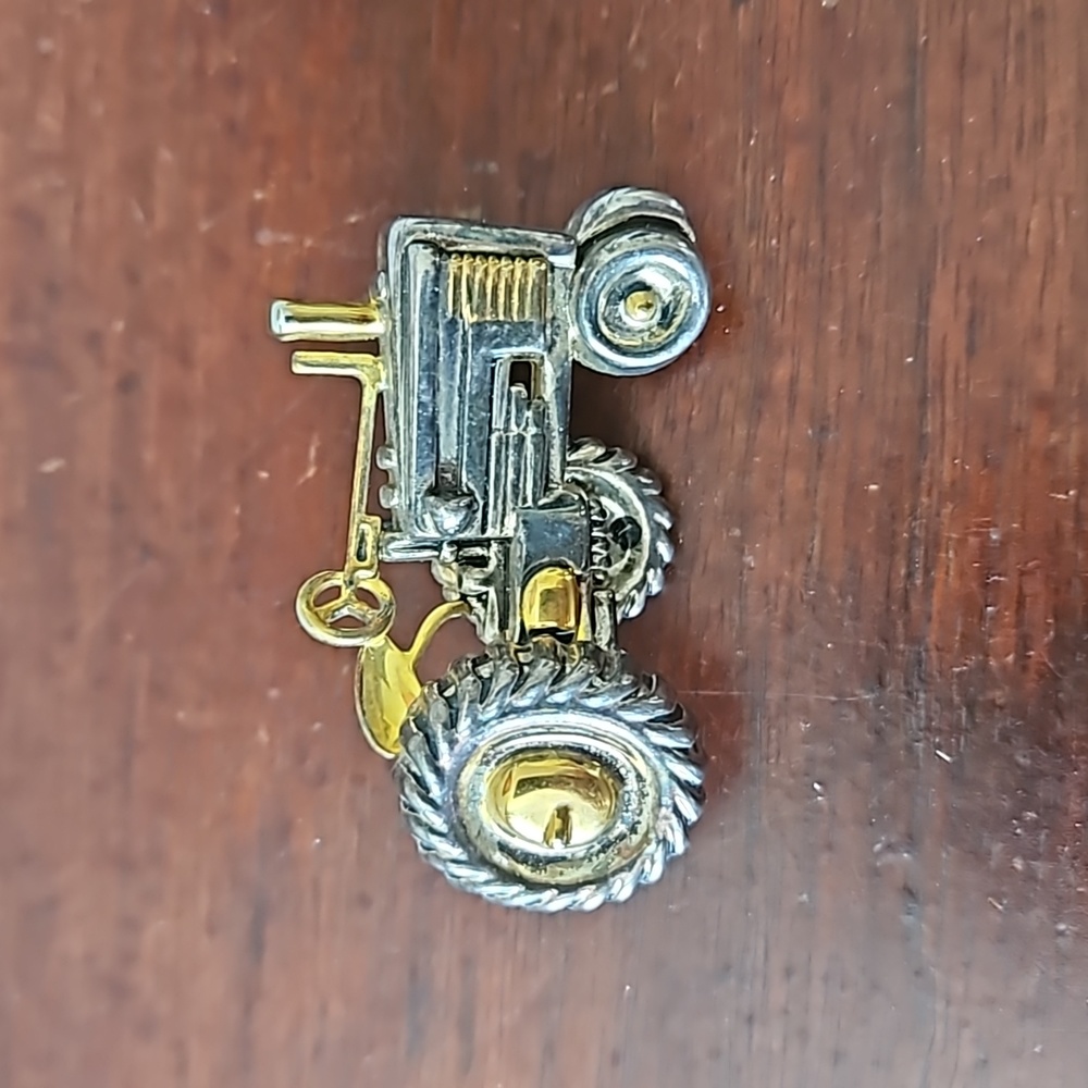 Vintage Best Signed Tractor Brooch or Pendant